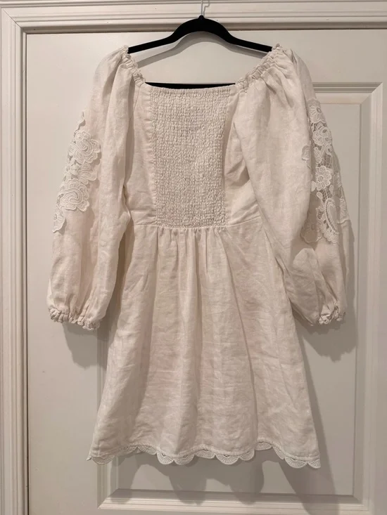 Farm Rio embroidered euroflax premium linen mini dress size small - Picture 5 of 13